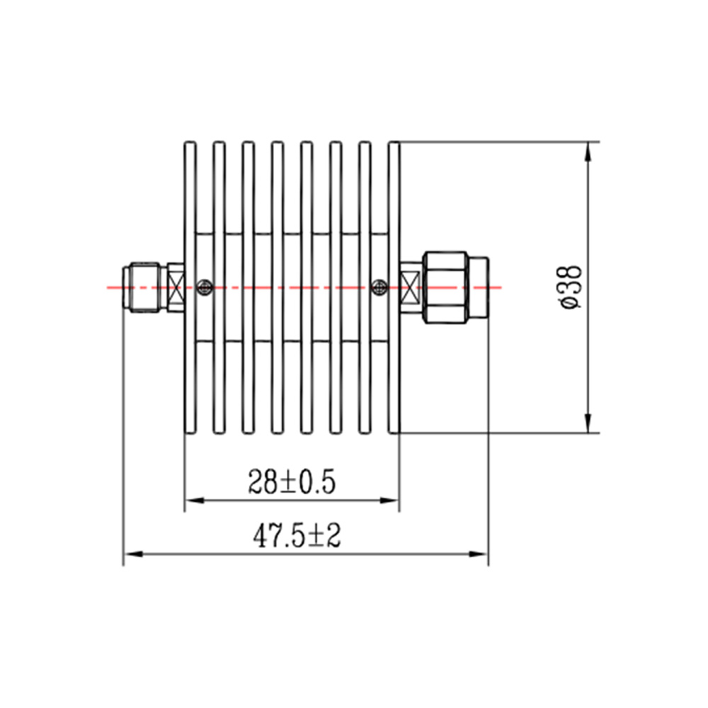 HS-XXdB 20W Fixed Attenuator With SMA Type (8G)_Web1